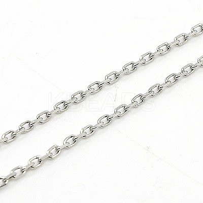 Non-Tarnish 304 Stainless Steel Cable Chain Necklaces NJEW-H433-1mm-03P-1