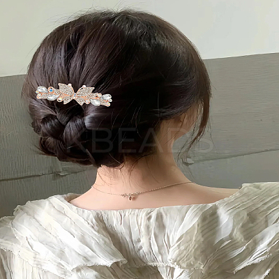 1Pc Alloy Rhinestone Hair Barrettes PHAR-LP0001-34B-1