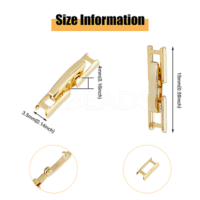 12Pcs Eco-Friendly Brass Watch Band Clasps KK-FH0007-19-1