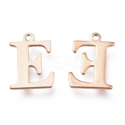 PVD Vacuum Plating  304 Stainless Steel Charms STAS-H112-E-RG-1