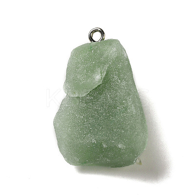 Raw Rough Natural Green Aventurine Pendants G-A028-01B-1