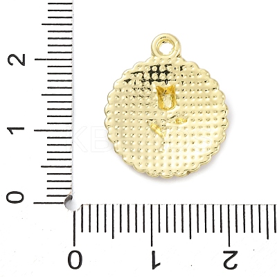 Rack Plating Alloy Enamel Pendants PALLOY-R450-04G-1