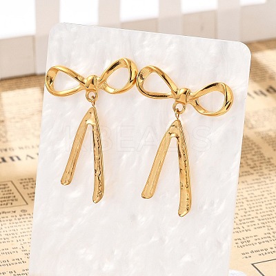 304 Stainless Steel Dangle Stud Earrings EJEW-I318-02G-02-1