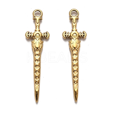 304 Stainless Steel Pendants STAS-B054-06G-1