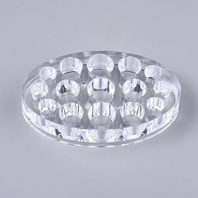 Transparent Plastic Tattoo Ink Cup Holder MRMJ-WH0059-84-1