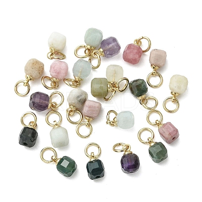 Natural Mixed Gemstone Pendants X-PALLOY-JF05297-02-1