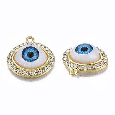Rack Plating Alloy Enamel Pendants PALLOY-N172-053-1