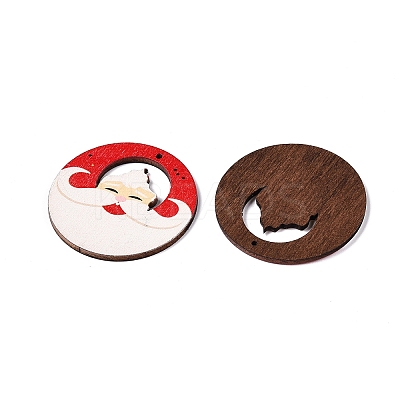 Printed Poplar Wood Pendants FIND-N005-74P-1