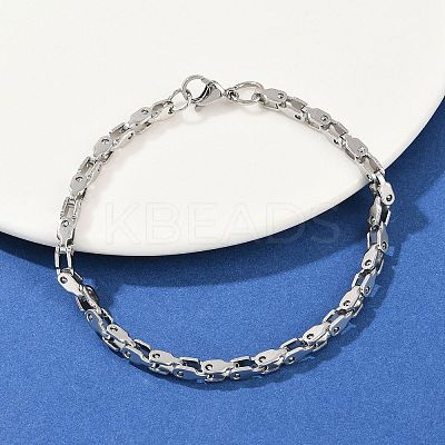201 Stainless Steel Link Chain Bracelets for Men Women BJEW-B143-03P-1