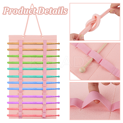 Soft Felt & Wood Wall-Mounted Display Bags ODIS-WH0330-001A-1