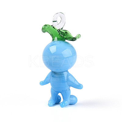 Handmade Lampwork Cartoon Radish Pendants LAMP-T025-10M-1