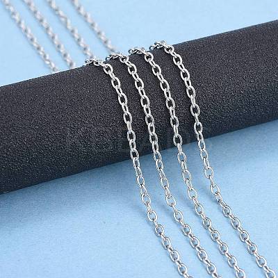 Tarnish Resistant 201 Stainless Steel Cable Chains CHS-R008-11-1