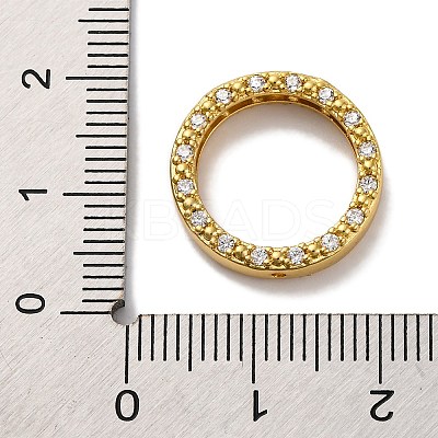 Rack Plating Brass with Cubic Zirconia Bead Frame KK-S406-09B-G-1