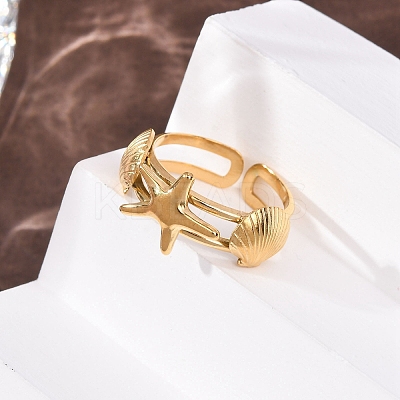 304 Stainless Steel Cuff Open Rings LS-RJEW-C151-03D-G-1