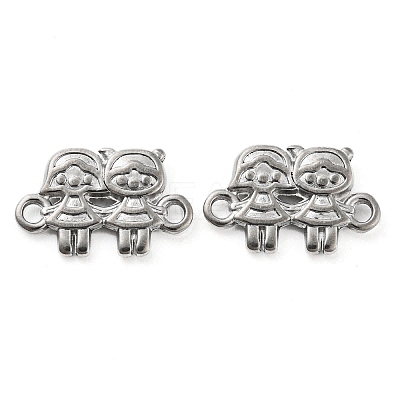 Non-Tarnish 316 Stainless Steel Connector Charms STAS-B047-22P-1