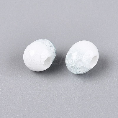 Handmade Crackle Porcelain Beads PORC-Q008-06A-01-1