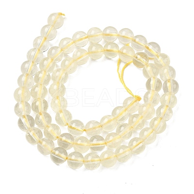 Natural Lemon Quartz(Heated) Beads Strands G-B167-A11-6mm-1