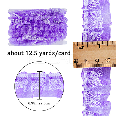 12.5 Yards Double Layers Polyester Lace Trim OCOR-GF0003-11D-1