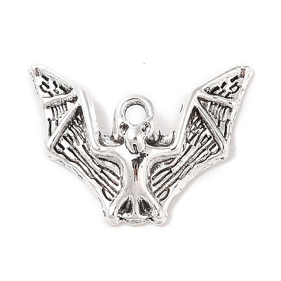 Tibetan Style Alloy Bat Pendants TIBEP-Q043-255-RS-1