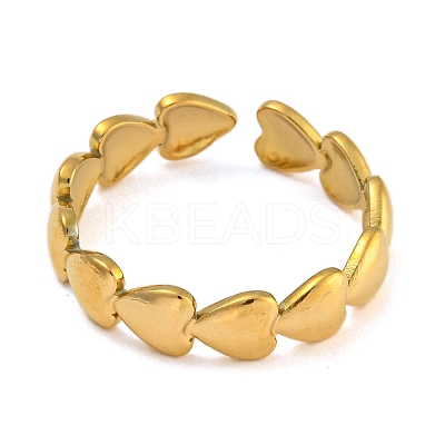 304 Stainless Steel Open Cuff Rings for Women RJEW-L125-07G-02-1
