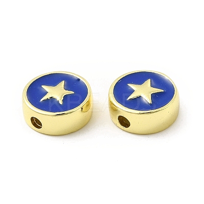 Brass Enamel Beads KK-E068-VB454-1-1