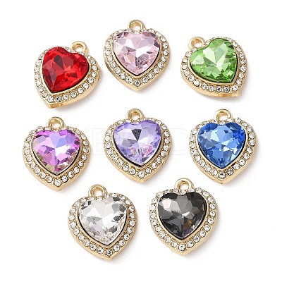 Alloy with Rhinestone Pendants FIND-Z111-08G-1