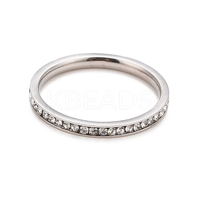 304 Stainless Steel Rhinestone Rings STAS-D178-02P-02-1