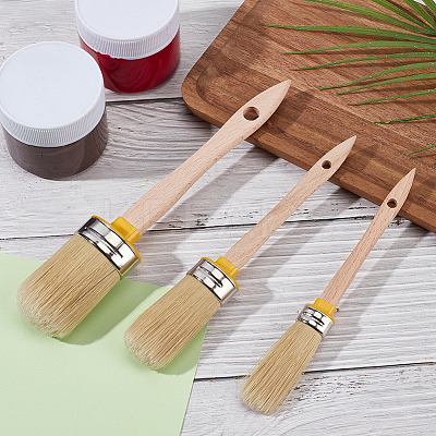 3Pcs 3 Styles PET Paint Brush AJEW-GF0012-86A-1