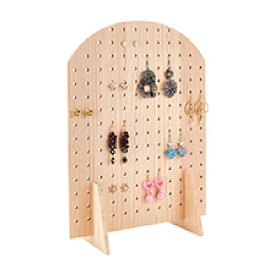 Arch Shaped Wood Earring Organizer Display Stands ODIS-WH0043-103-1