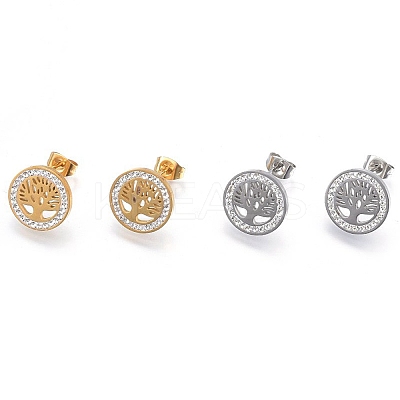 304 Stainless Steel Stud Earrings EJEW-H367-11-1