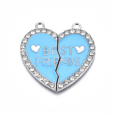 Alloy Enamel Split Pendant ENAM-S130-25B-1