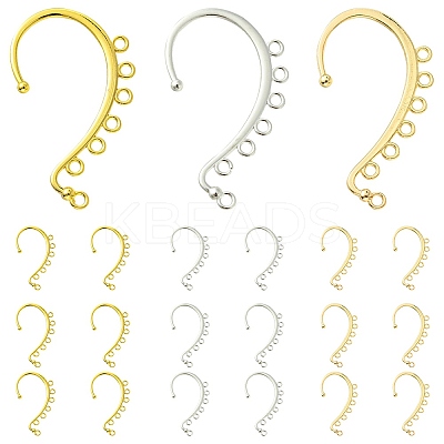 18Pcs 3 Colors Alloy Ear Cuff Findings FIND-FS0002-03-1