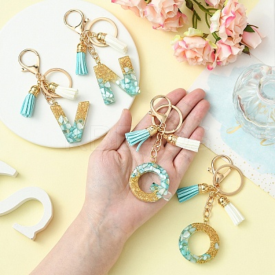 Transparent Epoxy Resin Pendant Keychains KEYC-FS00022-11-1