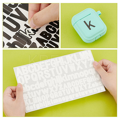 12 Sheets 2 Colors Letter A~Z PVC Waterproof Self-Adhesive Stickers STIC-GA0001-21-1