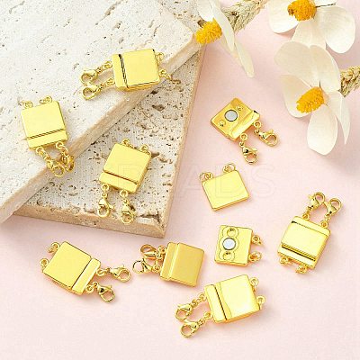 Zinc Alloy Box Magnetic Clasps Converter PALLOY-C159-01LG-1