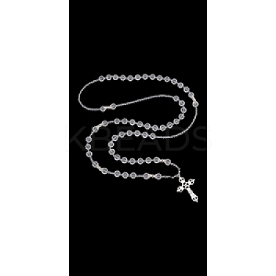 Alloy Cross Pendant Necklaces AJEW-FG00008-1