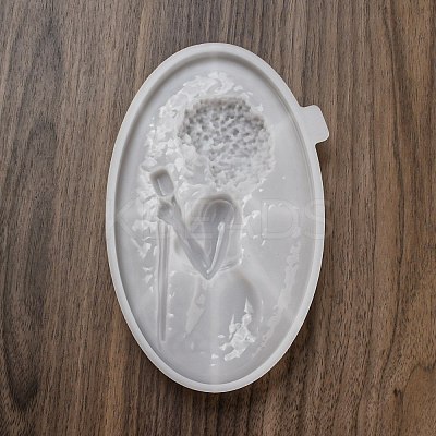 Jazz Women Singer Shape Display Decoration DIY Silicone Statue Mold DIY-K072-04-1