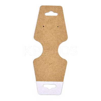 Fold Over Kraft Paper Adhesive Jewelry Display Cards for Necklace & Bracelet Display CDIS-YWC0001-03-1