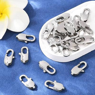 Tarnish Resistant 304 Stainless Steel Lobster Claw Clasps STAS-N078-12C-1