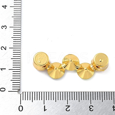 Rack Plating Brass Enamel Evil Eye Connector Charms KK-A234-025G-1