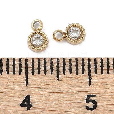 304 Stainless Steel Micro Pave Cubic Zirconia Pendants STAS-I325-024G-1