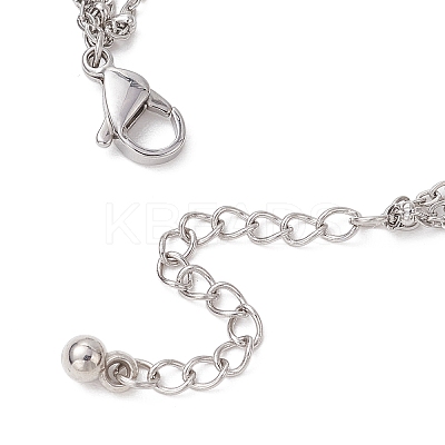 304 Stainless Steel Ring Bracelets BJEW-JB11486-02-1