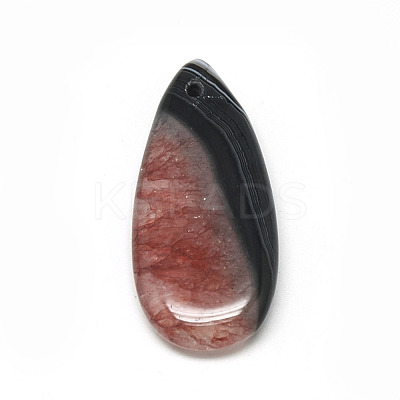 Natural Brazil Crackle Agate Pendants G-R004-09-1
