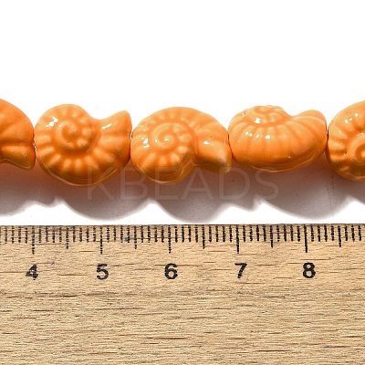Glazed Porcelain Beads Strands X-PORC-I028-02E-1