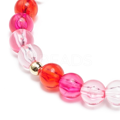 4Pcs 4 Style Acrylic Round Beaded Stretch Bracelets Set BJEW-JB08926-02-1