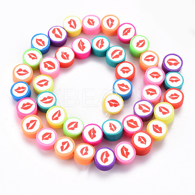 Handmade Polymer Clay Beads Strands CLAY-N008-015-1