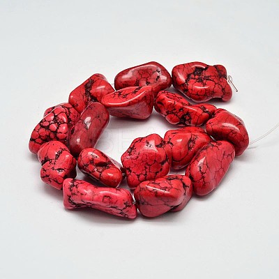 Dyed Natural Magnesite Bead Strands G-M139-06-C-1