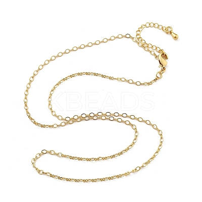 Brass Cable Chain Necklaces for Women NJEW-D302-20G-1