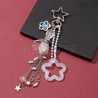Acrylic & Glass Pendant Keychains KEYC-FZ00002-1
