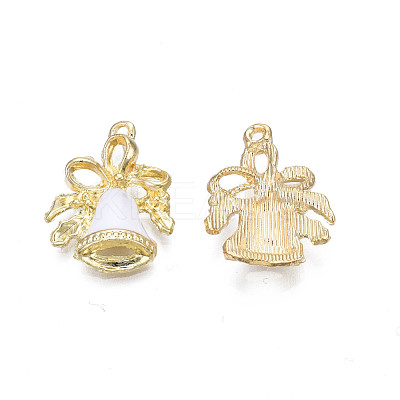 Rack Plating Alloy Enamel Pendants ENAM-N055-128-1